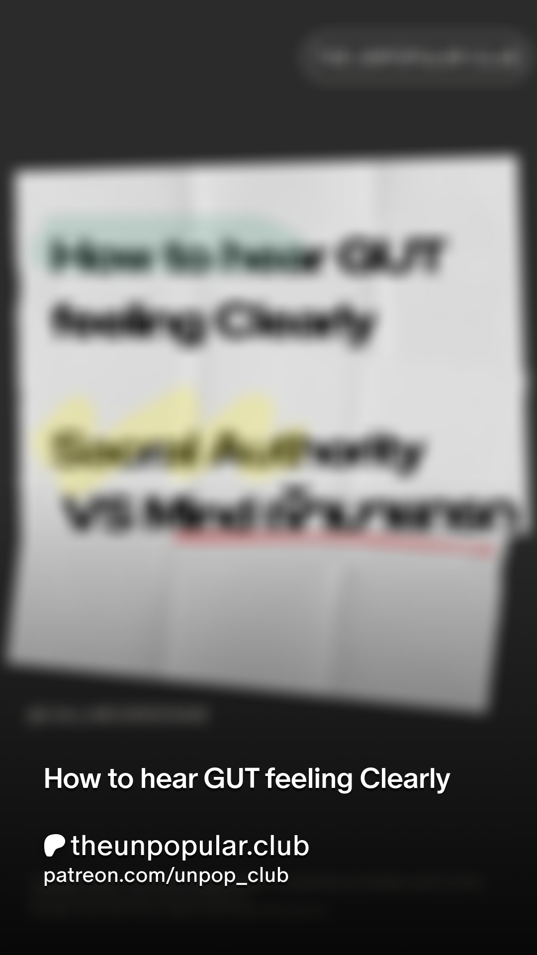 How to hear GUT feeling Clearly